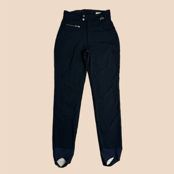 NILS Women’s Black High Waisted Ski Stirrup Pants Sz 4 - Picture 1 of 12